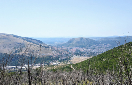 Bosnia Rally Blick auf Mostar