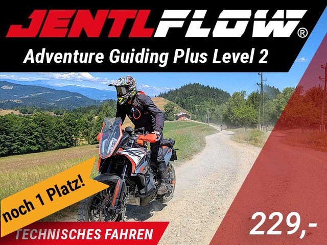 Jentlflow Adventurebike Guiding Plus Level 2 technisches Fahren 1 Platz
